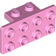 Lego auto konzola (nosič) pro nárazník 1x2 - 2x4, světle růžová (6122589)